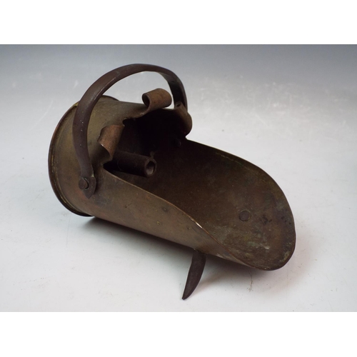 161 - A Trench art shell case candle holder.