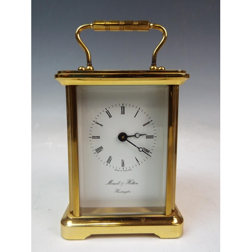 162 - A Morrell and Hilton brass carriage clock.