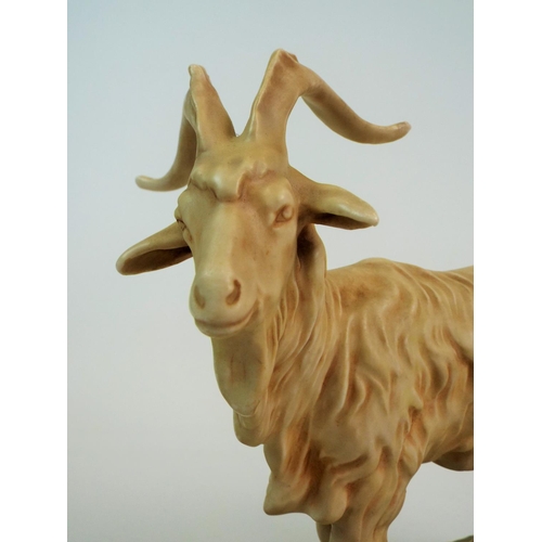 166 - Large Royal Dux bisque porcelain figurine of a mountain goat , 8.5