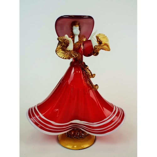 186 - Murano glass Franco Giancarlo Toffolo Spanish dancer.