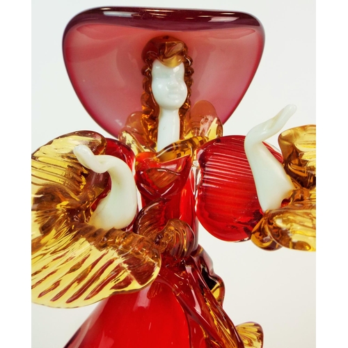 186 - Murano glass Franco Giancarlo Toffolo Spanish dancer.