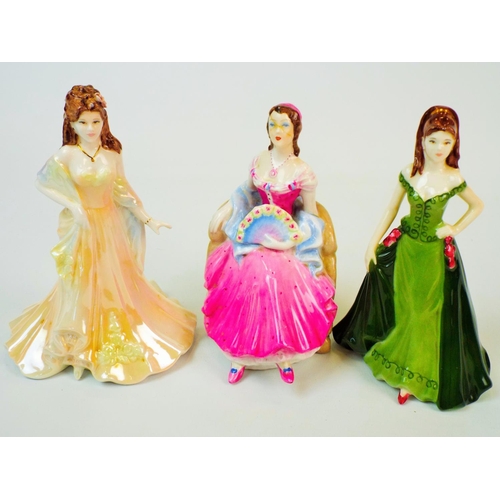 215 - 3 Coalport figurines, Debutant of the year 2001 