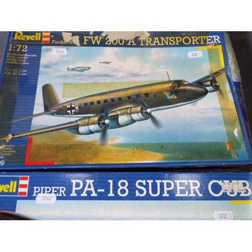 452 - Two Revill 1:72 Scale boxed kit models of Aircraft plus an Italieri boxed model of a Soviet Tank. Un... 