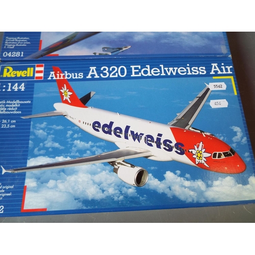 456 - Three Reveill Scale model Aircraft kits, unused condition, Good Boxes. See photos