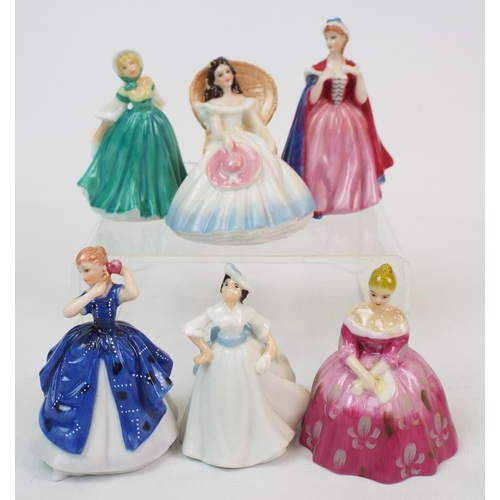 237 - 6 Royal Doulton Miniatures, Bess, Laura, Margret, Victoria, Jane & Anabell