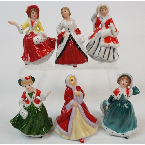 239 - 6 Royal Doulton Miniatures all christmas themed.