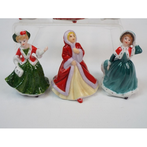 239 - 6 Royal Doulton Miniatures all christmas themed.