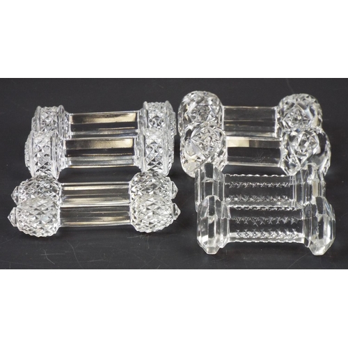 269 - 4 Pairs of Vintage crystal glass knife rests.