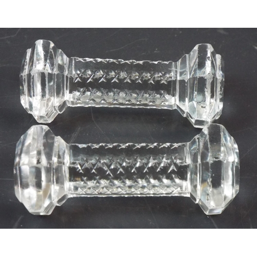 269 - 4 Pairs of Vintage crystal glass knife rests.