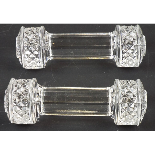 269 - 4 Pairs of Vintage crystal glass knife rests.