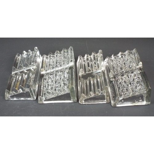 281 - 4 Vintage Glass stepped pen rests. Possibly for advertising / shop display.