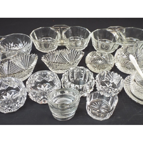 283 - Large selection of Vintage Crystal and pressed glass salts etc.