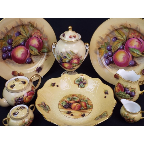 295 - Selection of Aynsley orchard gold, plates, dishes , teapot etc.