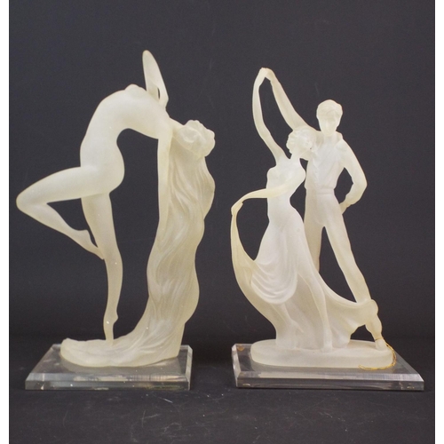 367 - 2 Cristoline collection Resin art deco style sculptures. 13