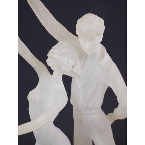 367 - 2 Cristoline collection Resin art deco style sculptures. 13