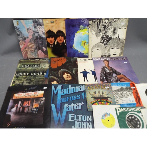 342 - collection of LP's to include Beatles albums plus some 45's to include double record Magical Mystery... 