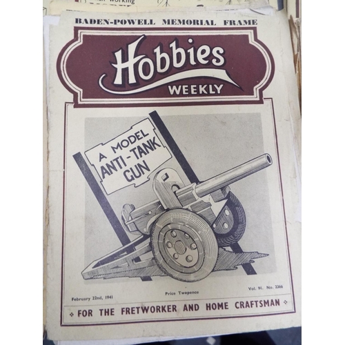 344 - 48 issues of Hobbies Weekly with plans from April 1940 To August 1941 see photos.