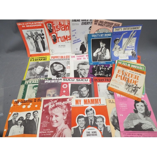 346 - 30 1950's & 60's sheet music, see photos