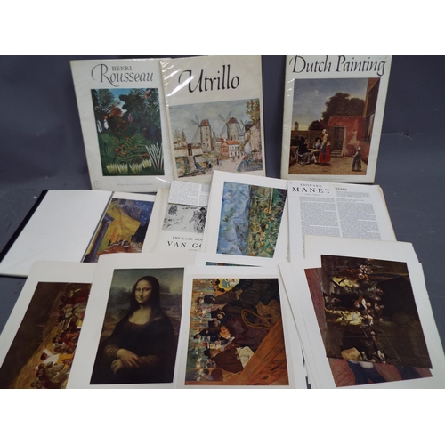 352 - Selection of art books and pages, art posters. See photos.