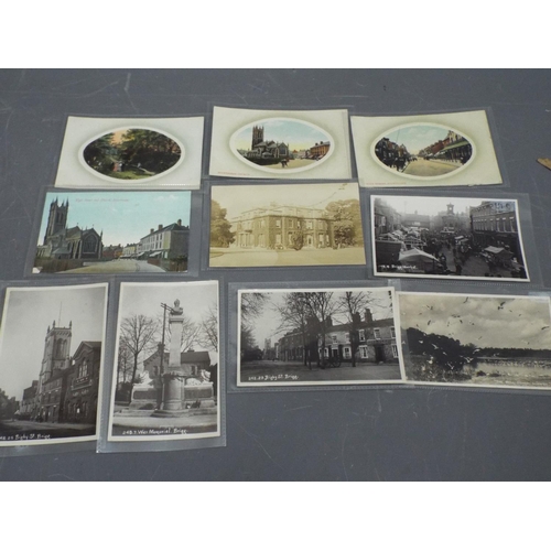 354 - Ten old postcards of Brigg and Scunthorpe. See photos.