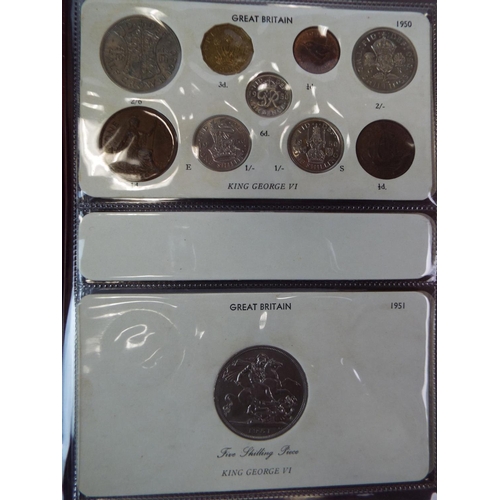 616 - Sets of UK Silver and Copper coinage from 1937 to 1951. Believed to be complete. See photos.