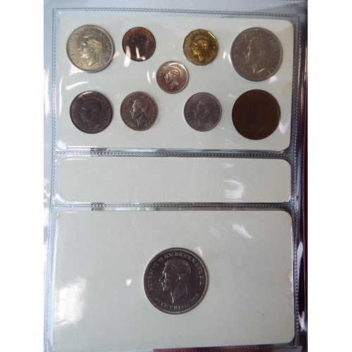 616 - Sets of UK Silver and Copper coinage from 1937 to 1951. Believed to be complete. See photos.