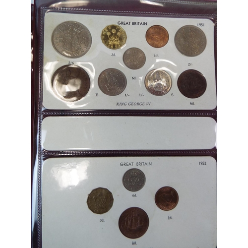 616 - Sets of UK Silver and Copper coinage from 1937 to 1951. Believed to be complete. See photos.