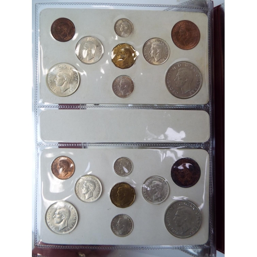 616 - Sets of UK Silver and Copper coinage from 1937 to 1951. Believed to be complete. See photos.