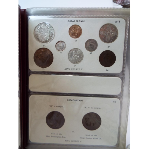 617 - Sets of UK Silver and Copper Coinage from 1911 to 1936. Believed to be complete. See photos.