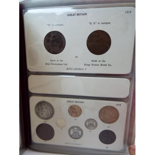 617 - Sets of UK Silver and Copper Coinage from 1911 to 1936. Believed to be complete. See photos.