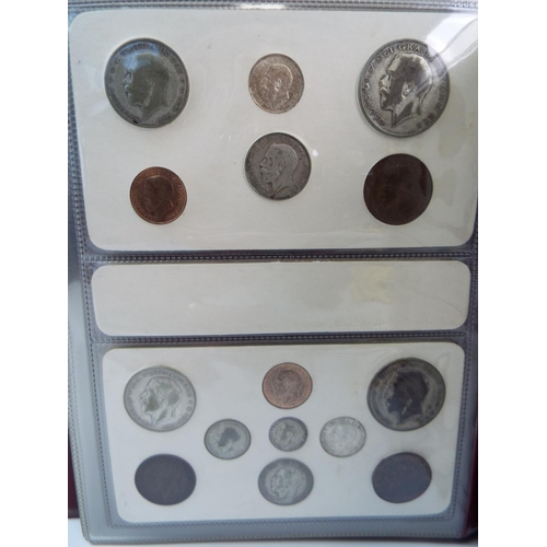 617 - Sets of UK Silver and Copper Coinage from 1911 to 1936. Believed to be complete. See photos.