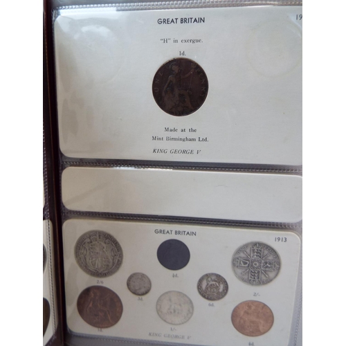 617 - Sets of UK Silver and Copper Coinage from 1911 to 1936. Believed to be complete. See photos.