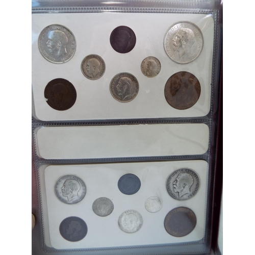 617 - Sets of UK Silver and Copper Coinage from 1911 to 1936. Believed to be complete. See photos.