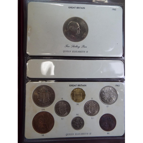 619 - Sets of UK Cupro and copper coinage from 1953 to 1966. See photos