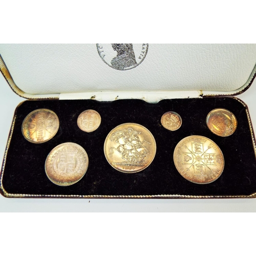 623 - 1887 Queen Victoria Jubilee Set by Tudor Mint. All set in a velvet lined case. See photos.