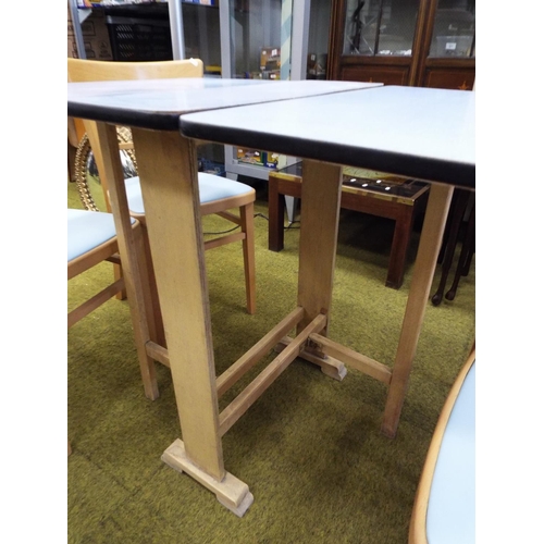 1005 - 1970's Retro folding table with matching chairs made by Ligna of Czechoslovakia. Excellent condtion.... 