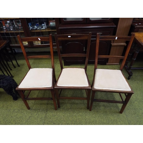 976 - Trio of Slender Edwardian parlour chairs. See photos.