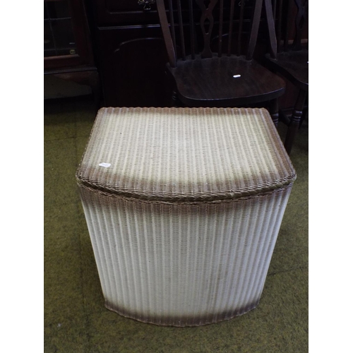 990 - Lloyd Loom Laundry basket, C1930. see photo