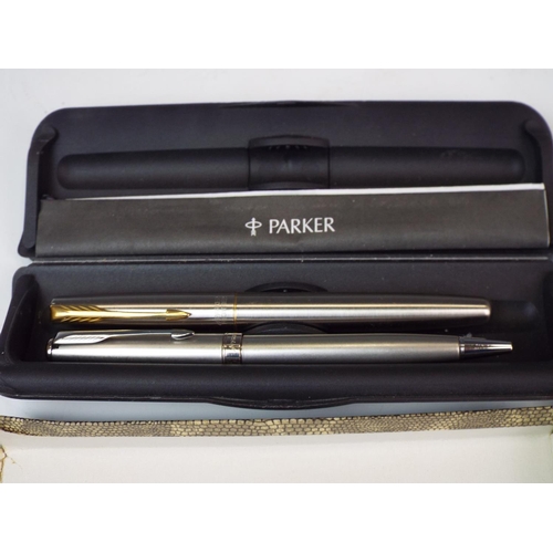 751 - Selection of pens, Parker, Scripto & papermate.