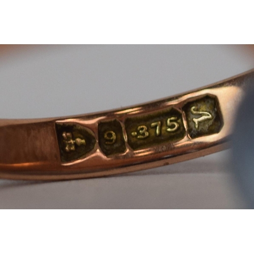 518a - 9ct Rose Gold Signet ring . Finger size 'P'  4.0g