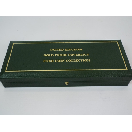 633 - Royal Mint 2005 UK Gold Proof Four Coin Sovereign Collection. COA, all original. See photos.