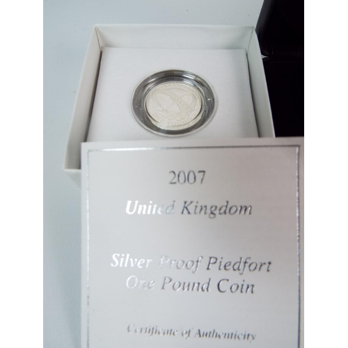 637a - Selection of Royal Mint UK Silver Piedfort Proof coins. all with boxes/COA's. see photos.