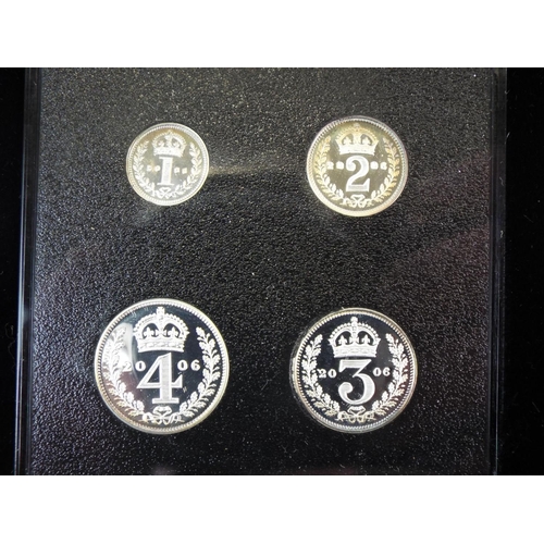 641 - Royal Mint 2006 UK Silver coin collection to include Maundy money. Struck to commemorate Queen Eliza... 