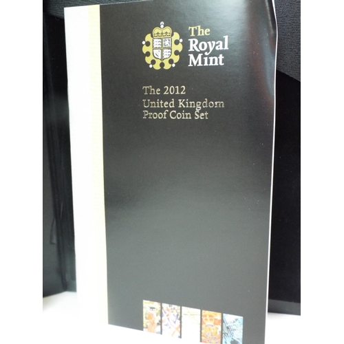 647 - Royal Mint 2012 UK Proof Coin Collection. All cased and in unused condition. See photos.