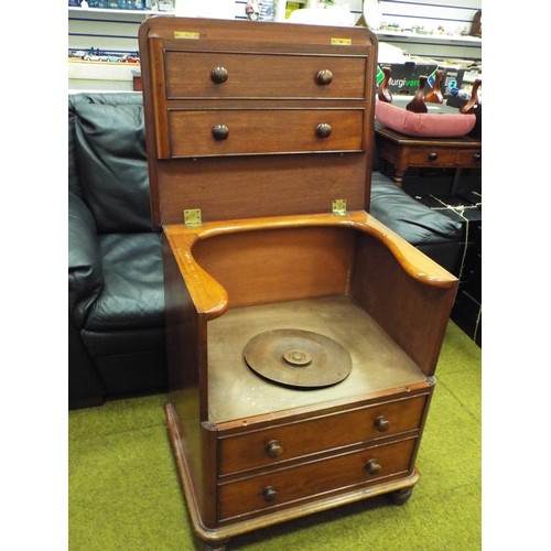 965 - Attractive mid Victorian commode/Chest with original interior. Good indoor planter/conversation piec... 