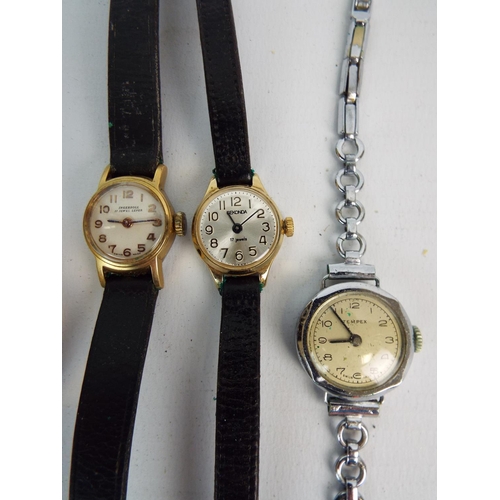 875 - 3 Vintage ladies watches and a vintage timex digital watch.