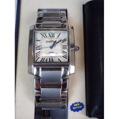 888 - Jean Marc watch, pen and wallet set new in box.