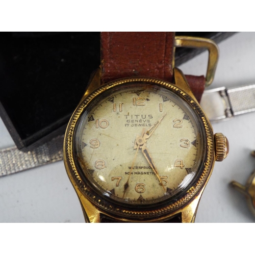 893a - Vintage titus watch, plus ladies timex watches etc.