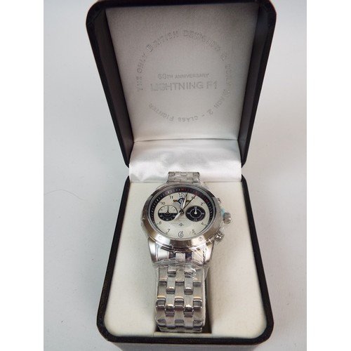 897 - Bradford Exchange lightning F1 50th anniversary watch new in box.