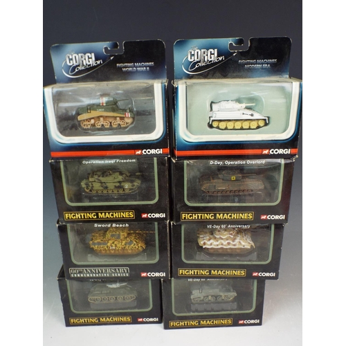 1207 - 8 Boxed corgi fighting machines diecast vehicles.